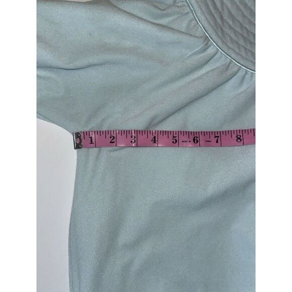 Vtg Barbizon Flannel Nightgown Robe House Coat Zip Cottage Prairie Blue Large - Picture 10 of 14